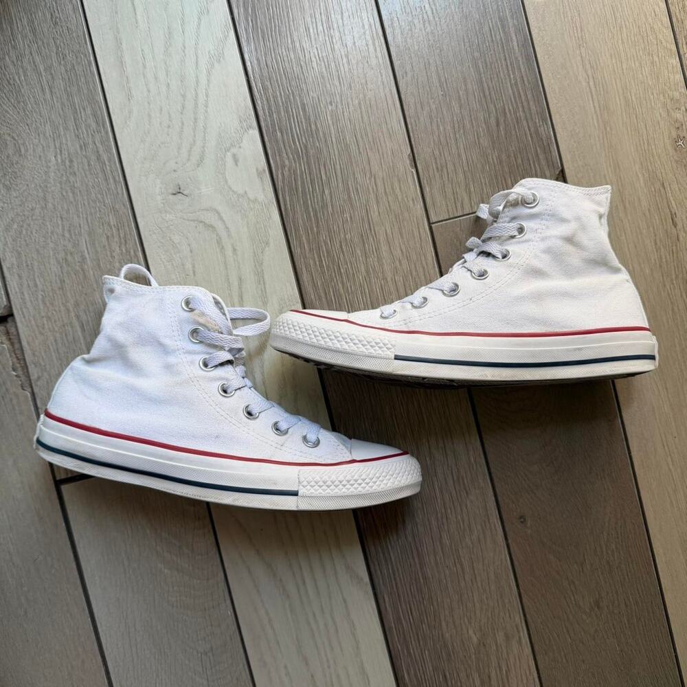 Converse Chuck Taylor All Star High Top White Canvas Sneakers Women’s 6.5